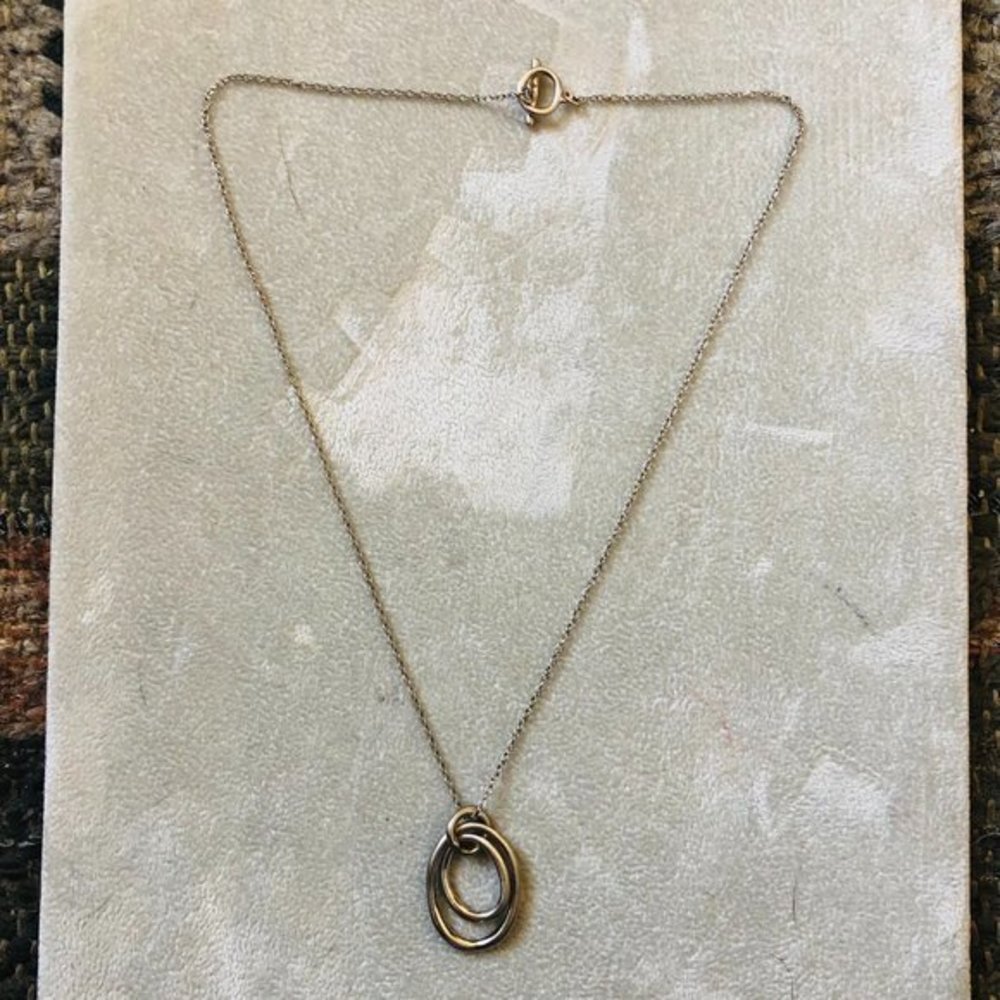 Karen Kane Double Link Necklace-Silver